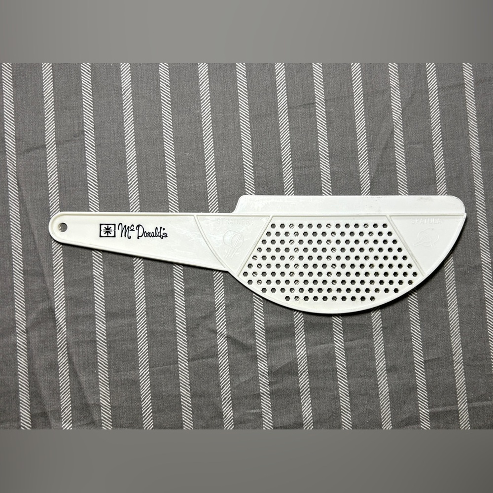 vintage McDonald's advertising pot and pan strainer